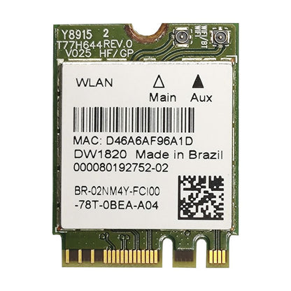 Placa Wifi Notebook Dual Band 5Ghz +Bt Qcnfa344a Dw1820 Dell Inspiron 15 7567 13 5378