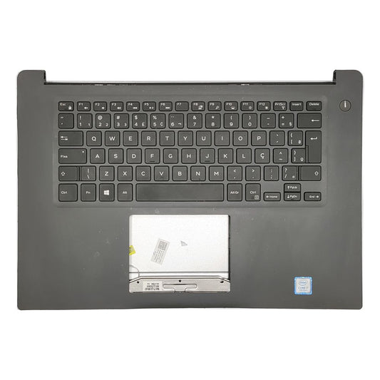 Carcaça Base Notebook Com Teclado Retro Iluminado Dell Inspiron 15-7560 Cinza Chumbo