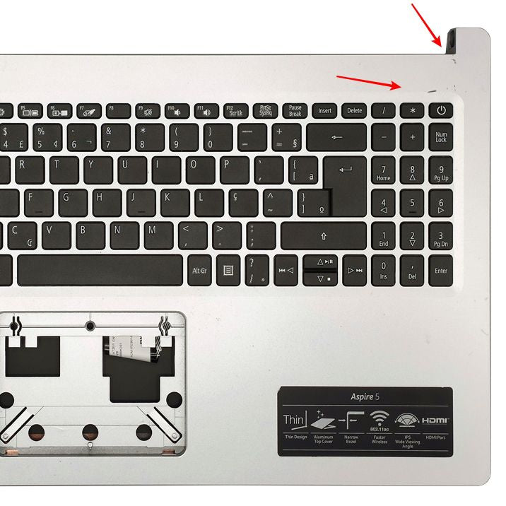 Carcaça Base Superior Com Teclado Notebook Acer Aspire A515-54 Leia