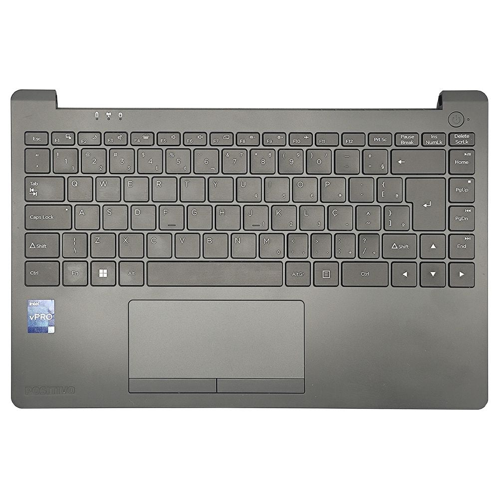 Carcaça Base Com Teclado Com Iluminação Notebook Positivo Master N8440 Cinza Chumbo