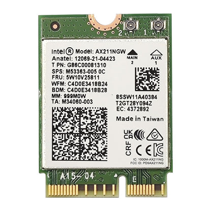 Placa Wifi 6 Intel Ax211ngw Bt 5.3 m.2 2230 Para Notebook