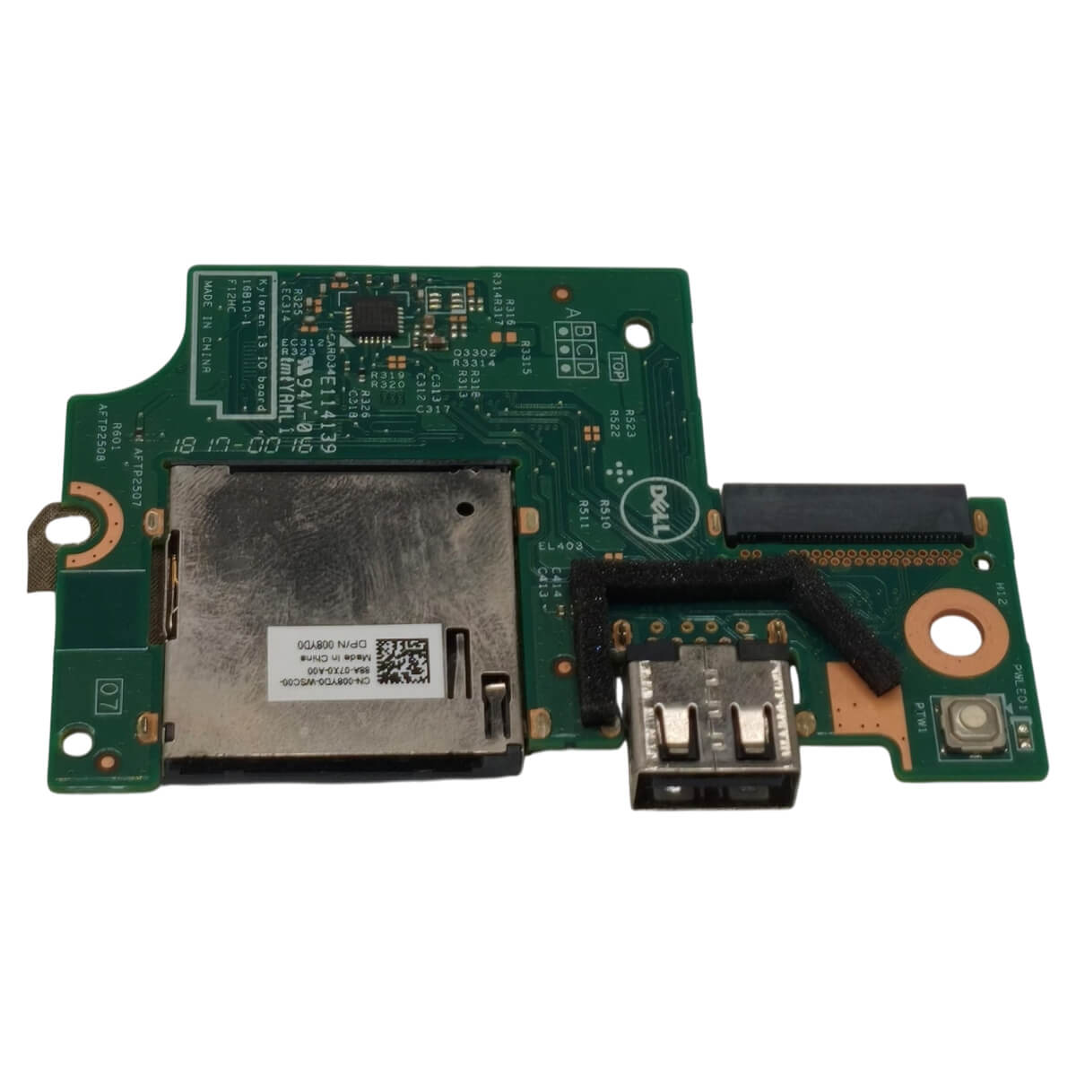 Placa Botao Power USB Leitor SD Dell Inspiron 13 7370 7373 5GVTR 05GVTR Kyloren 13 IO board F12HC