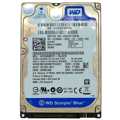 Hd Notebook 320Gb Wd Samsung Toshiba Seagate Western Digital