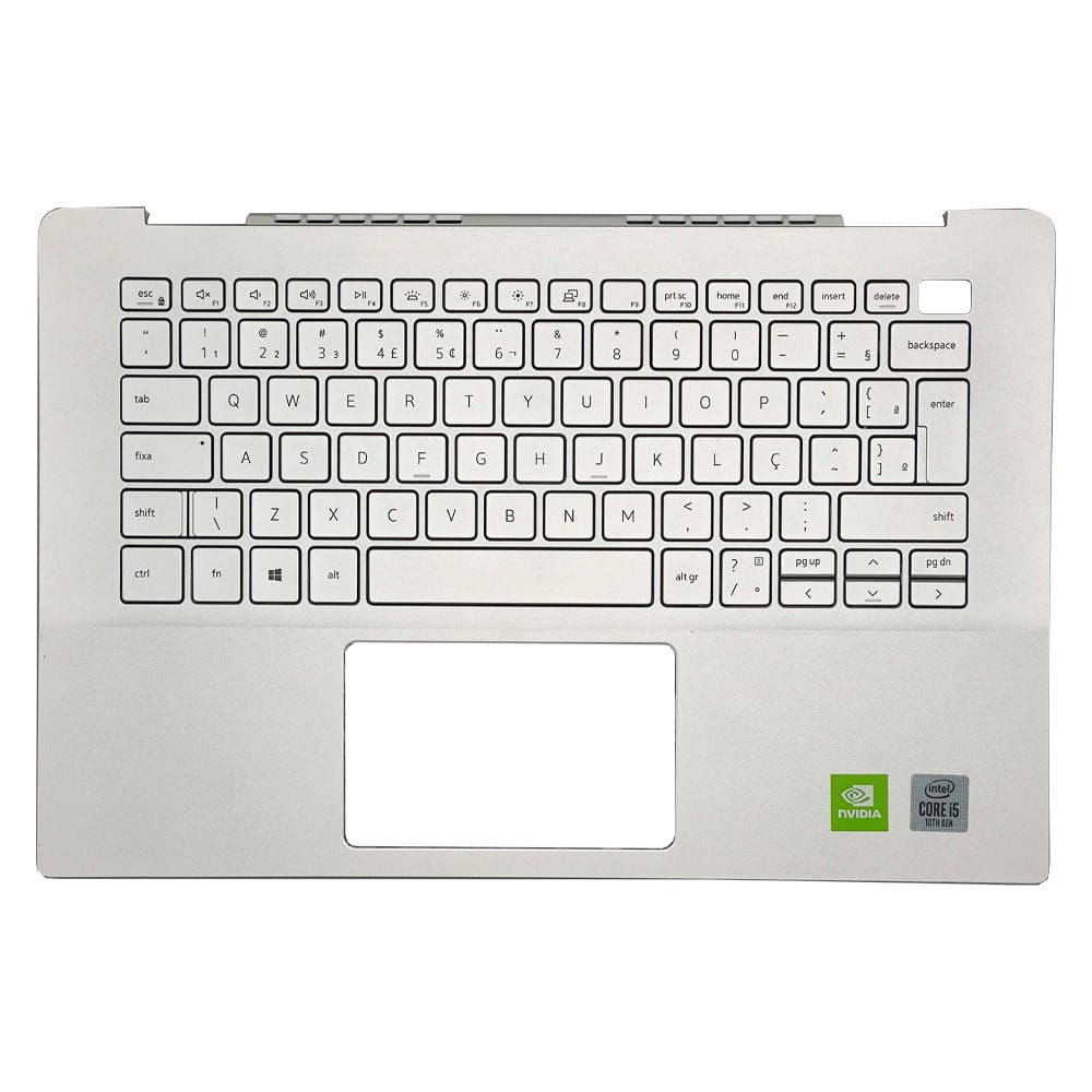 Carcaça Base Superior Com Teclado Retro iluminado Notebook Dell Inspiron 14 5490 5498 0xy95y Prata