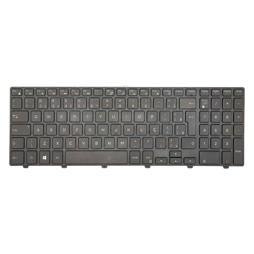 Teclado Notebook Dell Inspiron 15 3542 5542 5543 5545 5547 5548 5551 5552 5555 5558 5559 Retro Iluminado Português-Br
