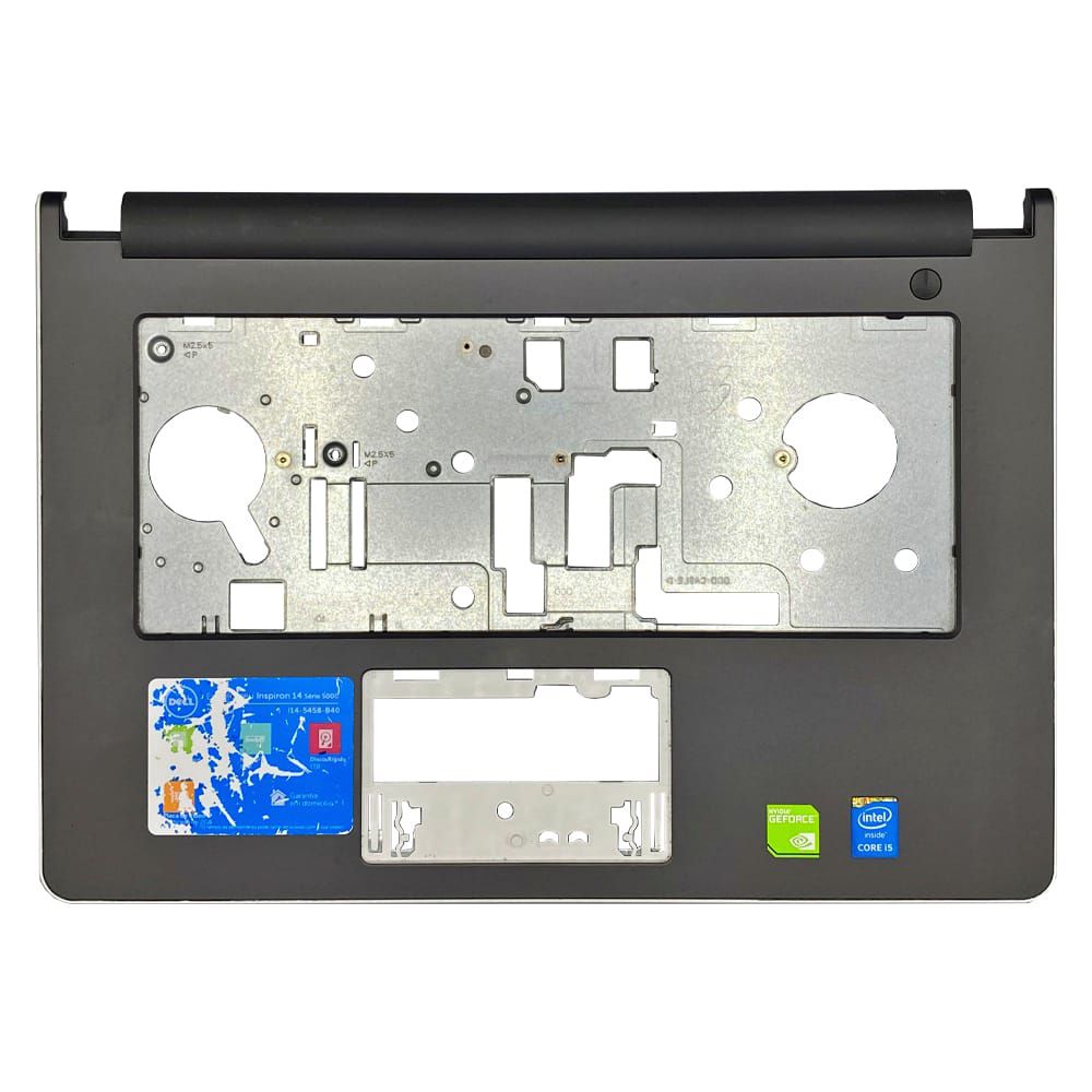Carcaça Base Superior Dell Inspiron 14 5455 5458 5459 5468 Chumbo/Branco Com Detalhes
