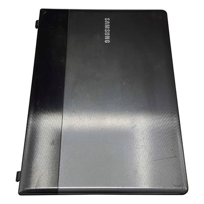 Carcaça Tampa da Tela Notebook Samsung Np300e4c Np305e4a Chumbo/Preto Com Detalhes