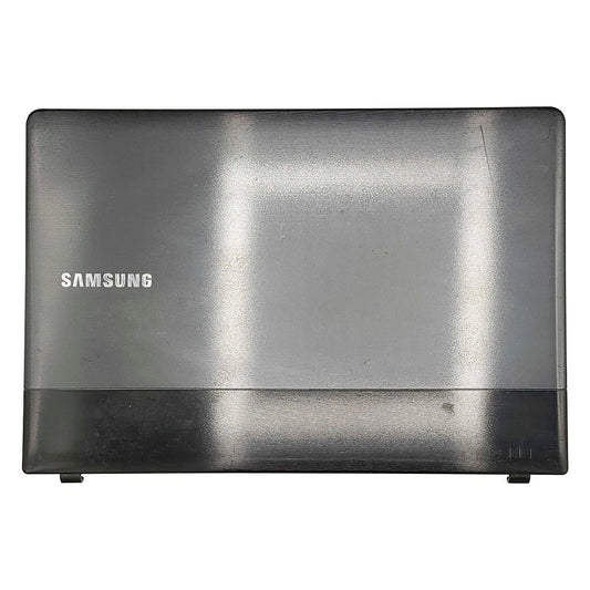 Carcaça Tampa da Tela Notebook Samsung Np300e4c Np305e4a Chumbo/Preto Com Detalhes