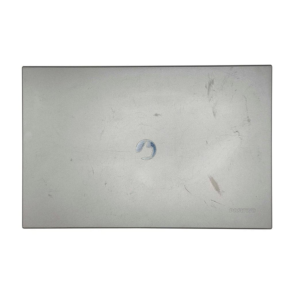 Carcaça Tampa Notebook Positivo Master N1240 B1419-181203 Cinza Com Detalhe
