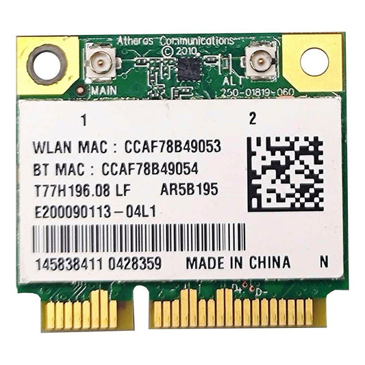 Placa Wifi 2.4Ghz Bluetooth 3.0 Atheros Ar5b195 Para Notebook