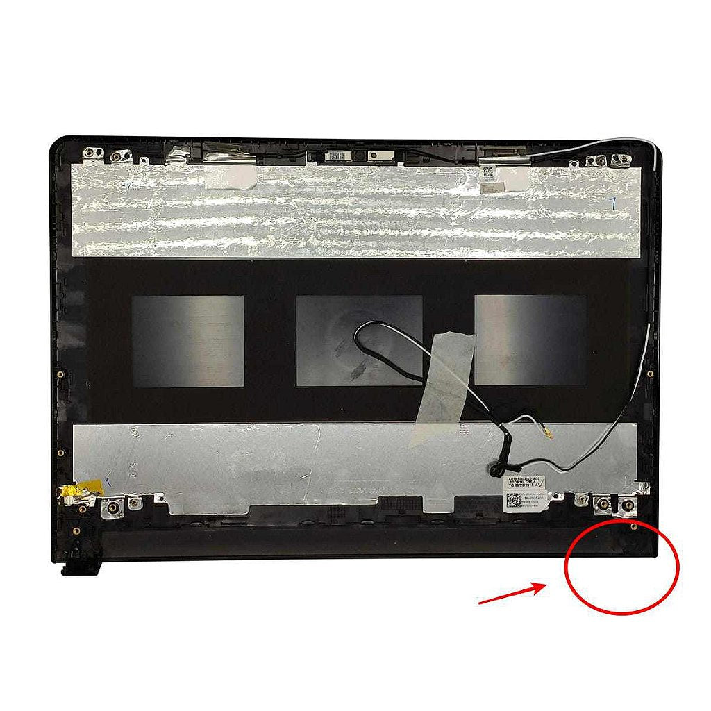 Carcaça Tampa da Tela Notebook Dell Inspiron 14 5452 5455 5458 5459 5468 Preto Com Detalhe