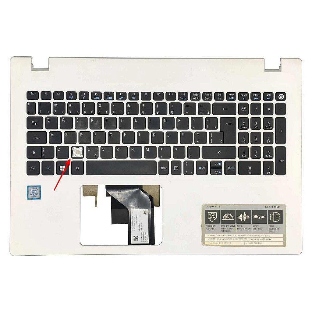 Carcaça Base Superior Com Teclado Notebook Acer Aspire E5-573 E5-574 Com Detalhe