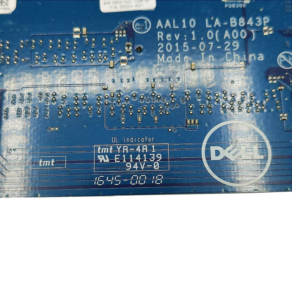 Placa Mãe Notebook Dell Inspiron 5458 5558 5758 Vostro 3458 Aal10 La-B843p I3 Sem Vídeo Dedicado