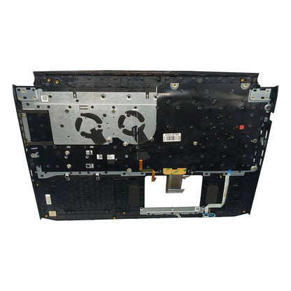 Carcaça Base Superior Com Teclado Ingles Retroiluminado Notebook Acer Nitro 5 AN517-51 Ap2k4000901 Preto e Vermelho