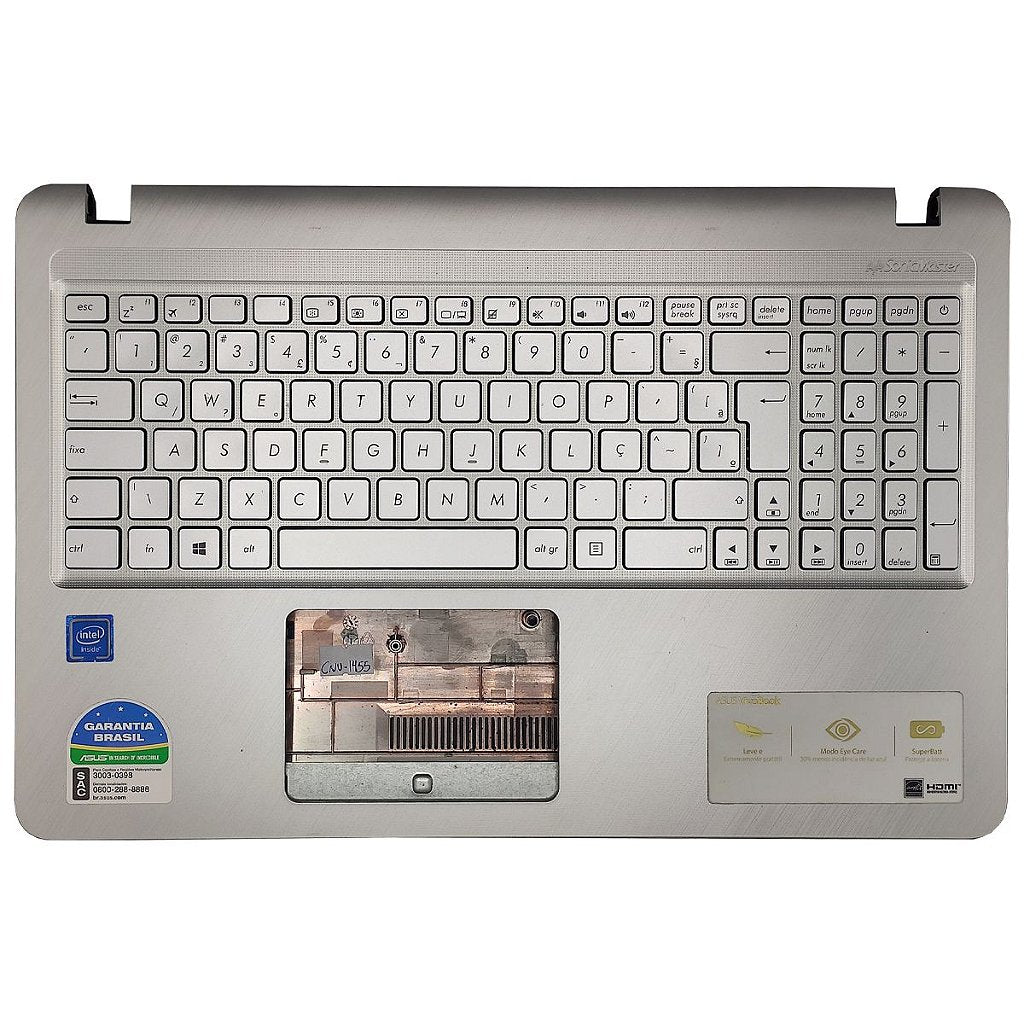 Carcaça Base Com Teclado Notebook Asus X543m X543ma