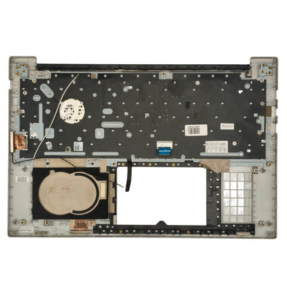Base Superior com Teclado PT-BR Notebook Samsung NP550XCJ BA98-02233A Prata Com Detalhe