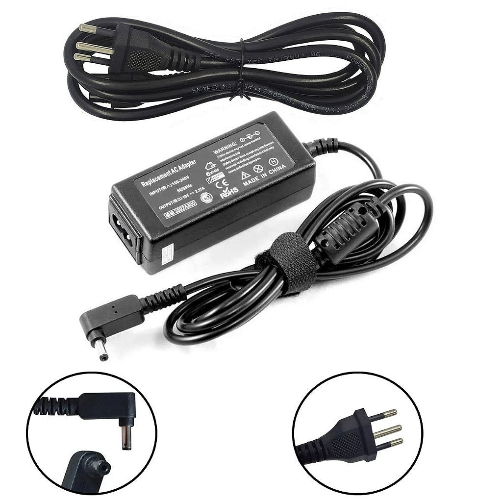 Carregador Para Notebook Asus X543m X543ma 19v 2.37a 45w 4.0X1.35mm Paralela