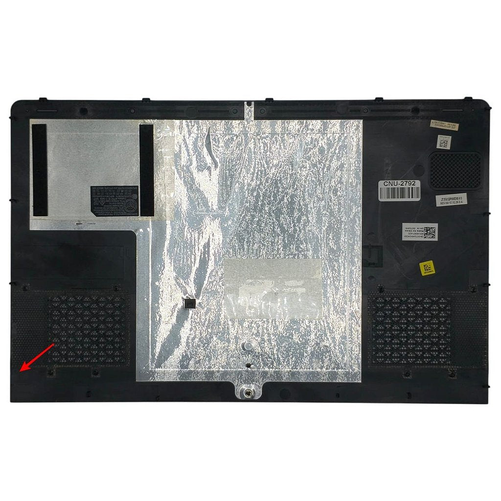Carcaça Tampa Inferior Notebook Dell Inspiron 15 7566 7567 Preto Com Detalhe