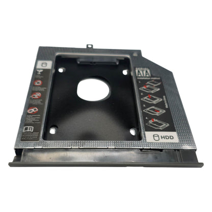 Adaptador Caddy 9,5mm Baia DVD para Segundo HD ou SSD SATA Notebook Lenovo Ideapad 320 e 330 - Acompanha Chave e Parafusos