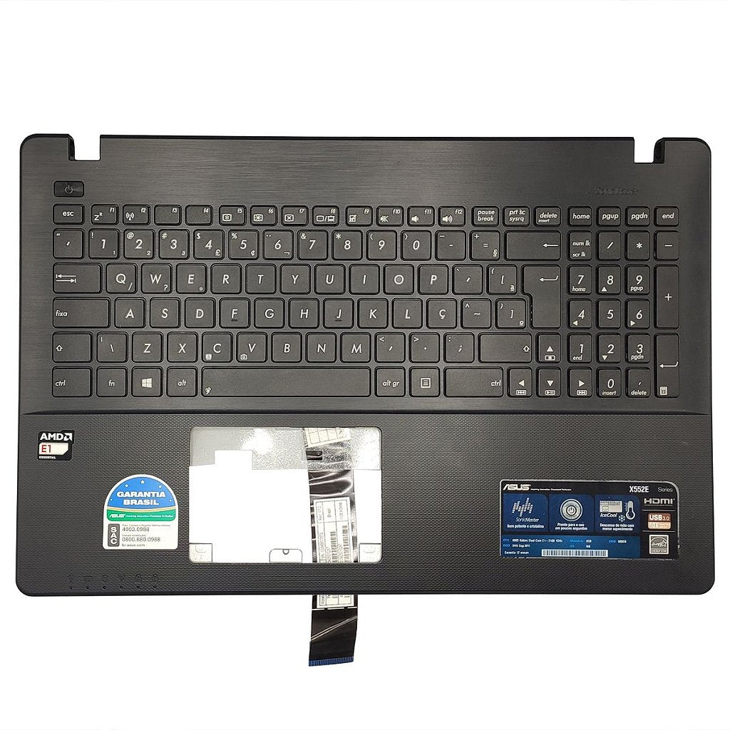 Carcaça Base Superior Com Teclado Notebook Asus X552e Preto