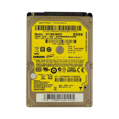 Hd Notebook 750Gb Wd Samsung Toshiba Seagate Western Digital