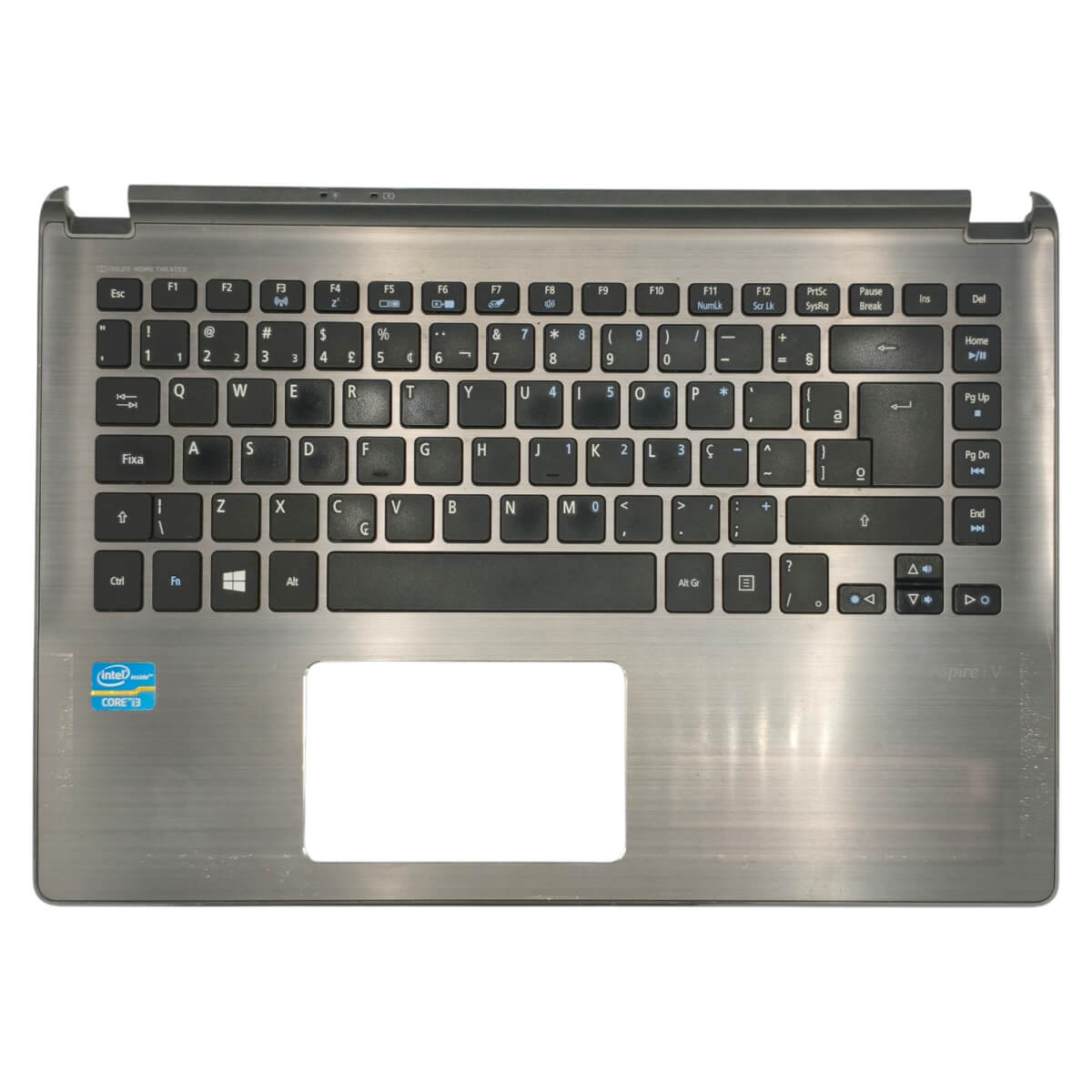 Carcaca Palmrest com Teclado PT-BR Acer Aspire V5-472 V5-472G V5-473 V5-473G Sem Touchpad EAZQK007020 Com Detalhe