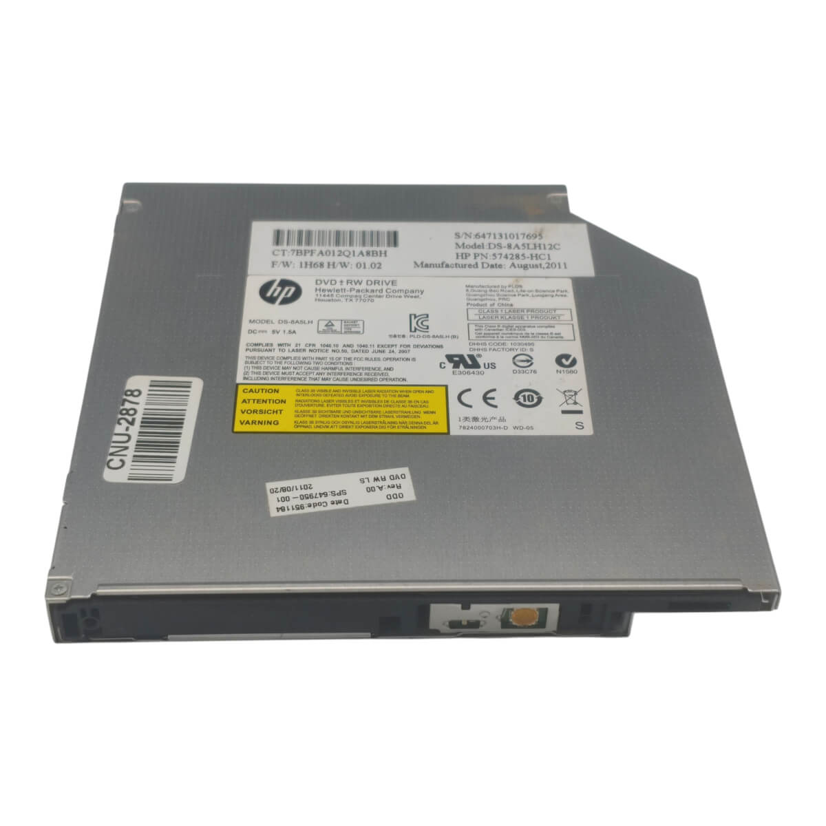 Gravador DVD±RW Slim 9.5mm SATA LiteOn DS-8A5LH HP ProBook 4530s 574285-HC1 DL 8x