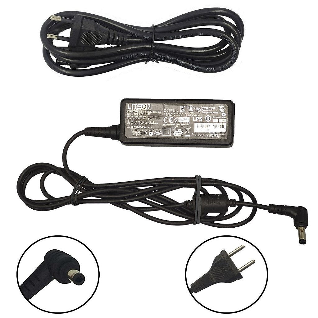 Carregador de Notebook Positivo Cce Toshiba Liteon Original 19v 2.1a 5.5 x 2.5mm
