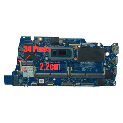Placa Mãe Dell Inspiron 3520 Vostro 3420 3520 i5-1235U 12ª Geração Sem USB-C Flat IO 34 Pinos HDL50 LA-L946P 03WYCK