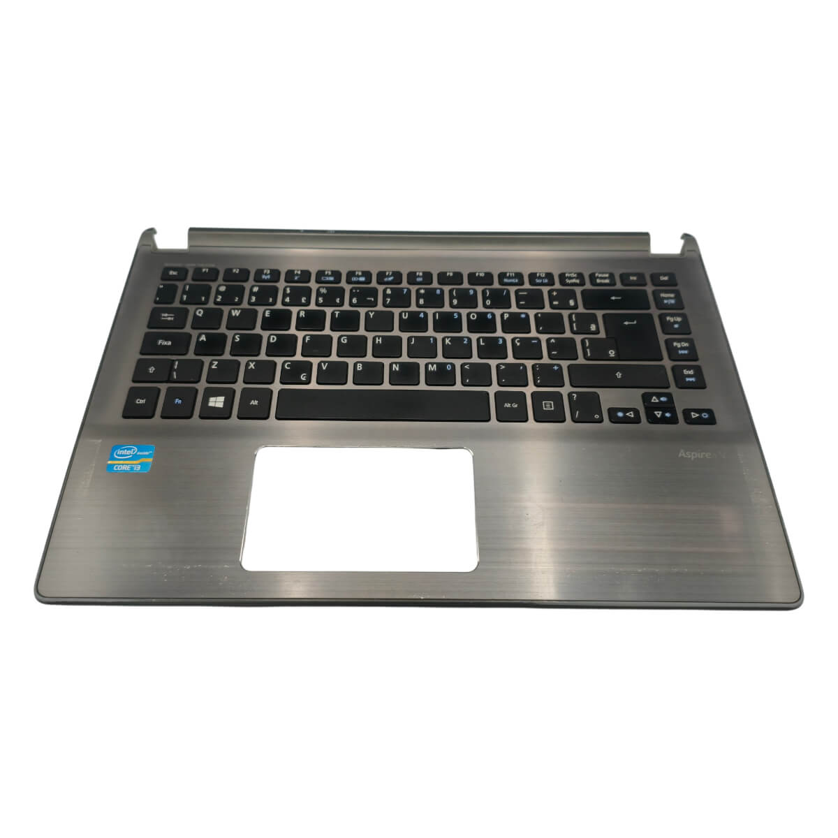 Carcaca Palmrest com Teclado PT-BR Acer Aspire V5-472 V5-472G V5-473 V5-473G Sem Touchpad EAZQK007020 Com Detalhe