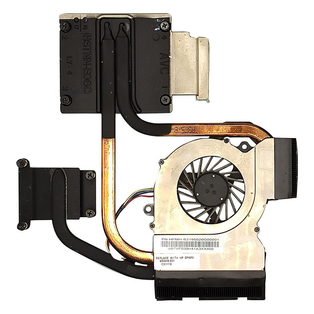 Cooler com Dissipador Notebook Hp Pavillion Dv6-6190br B3195020g00001 650848-001