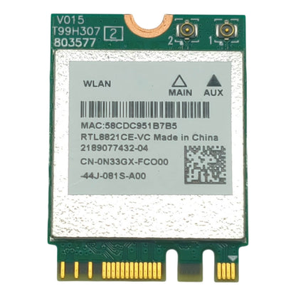 Placa WiFi Dell Inspiron 3510 3511 3515 3520 3521 3525 3530 Vostro 3400 3500 3510 3520 RTL8821CE BT5 0N33GX
