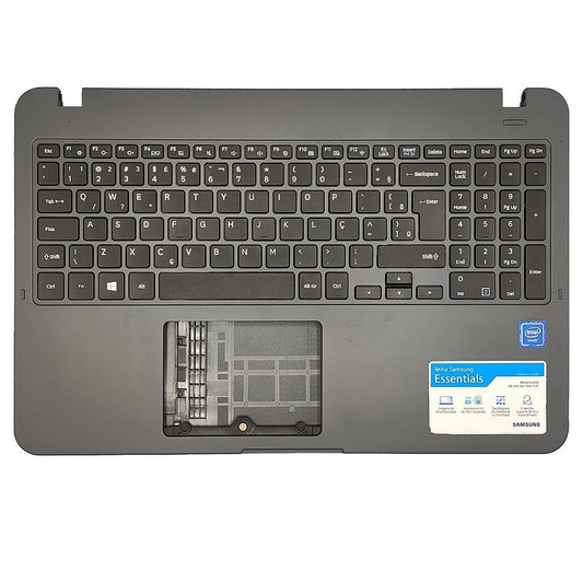 Carcaça Base Com Teclado Notebook Samsung Np350xaa Np350xbe Chumbo