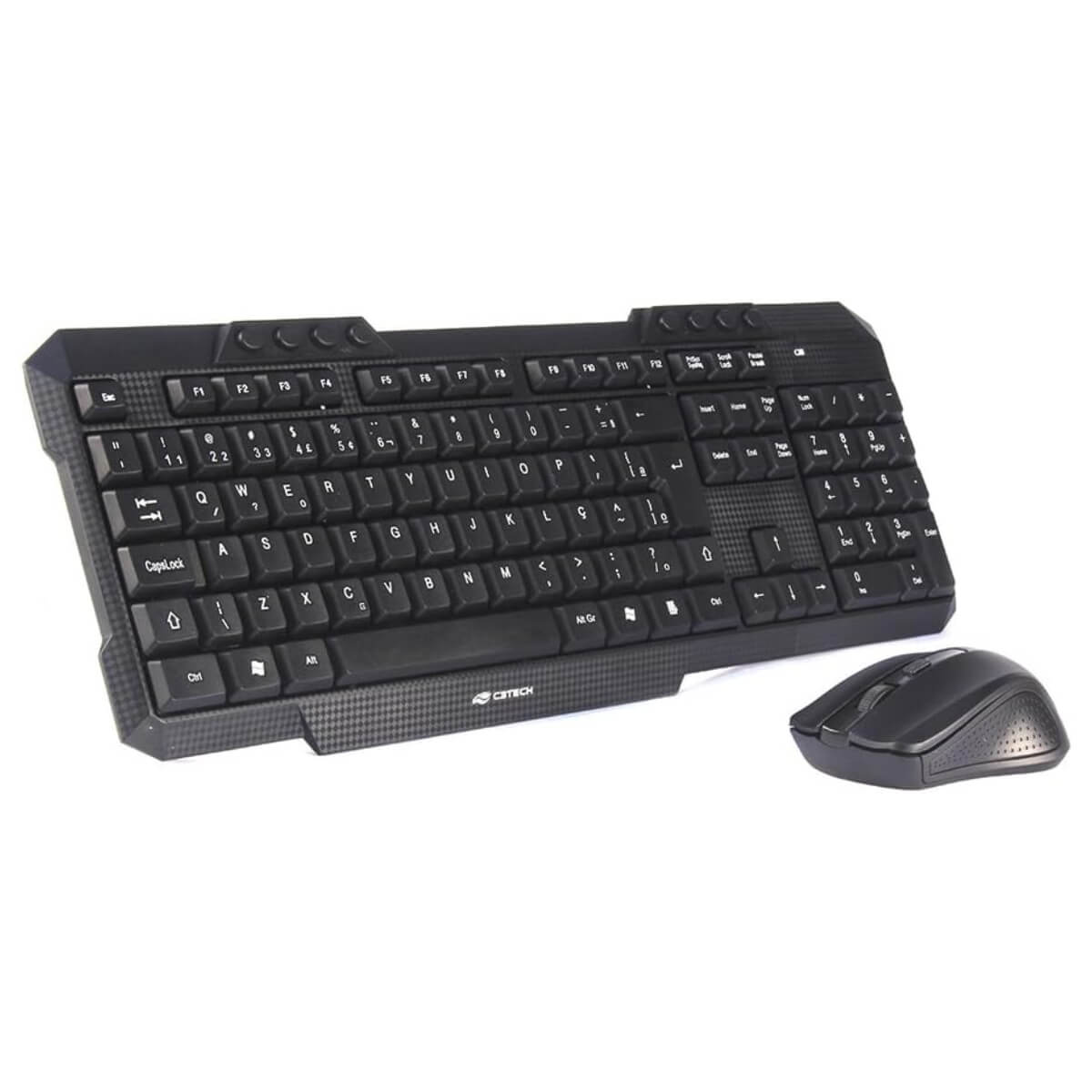 Kit Teclado e Mouse Sem Fio C3Tech K-W10 ABNT2 2.4GHz Multimidia 1600DPI Usado
