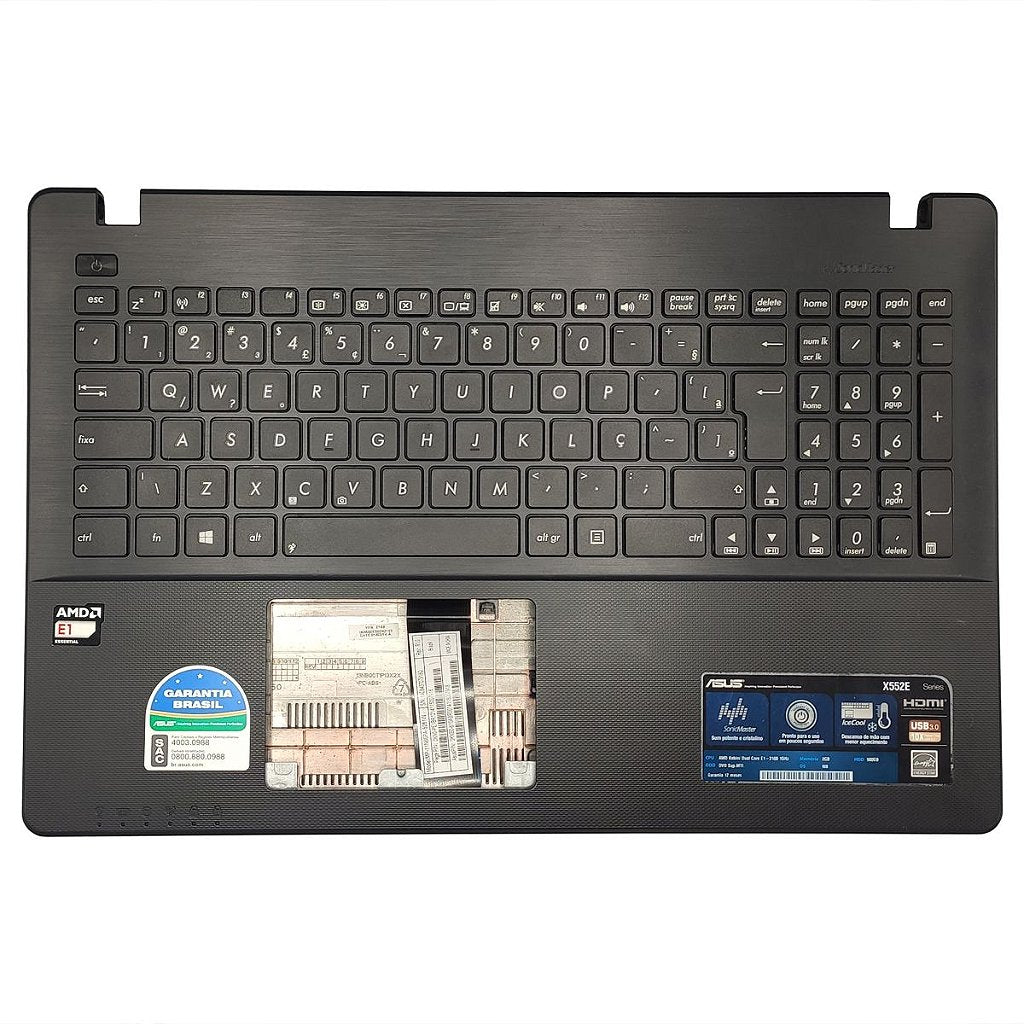 Carcaça Base Com Teclado Notebook Asus X552e Preto