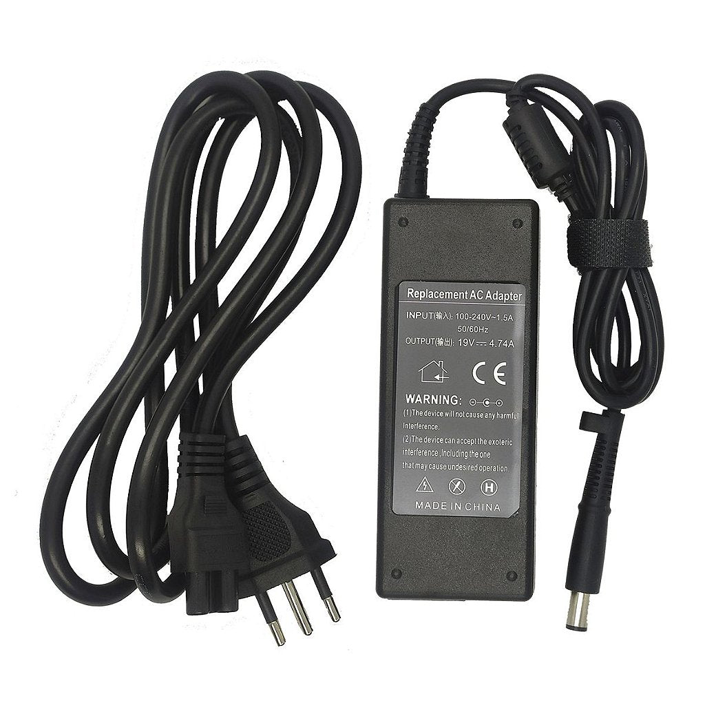 Carregador de Notebook Hp Pavilion G4 G42 G60 Dv4 Dv5 Dv6 Dm4 19v 4.74a 7.4x5.0mm 90w Bivolt