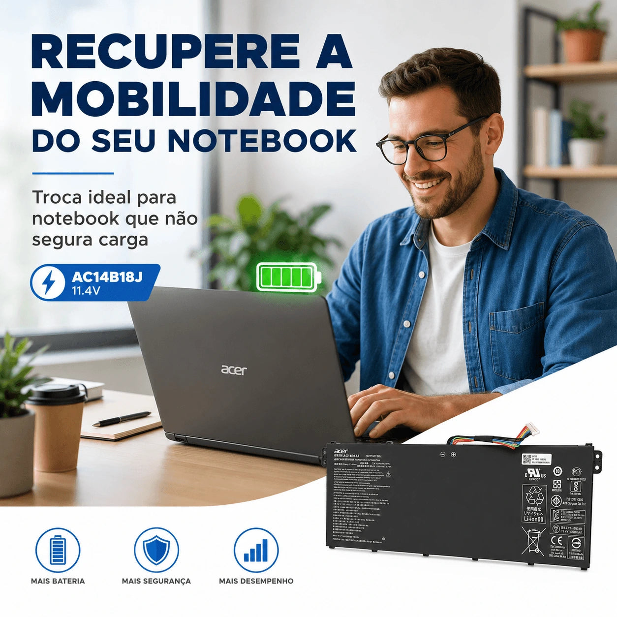 Bateria Notebook Acer Aspire V5-122P V5-132P Chromebook 13 CB5-311 11 CB3-111 15 C910 Gateway NE512 11.4v Original