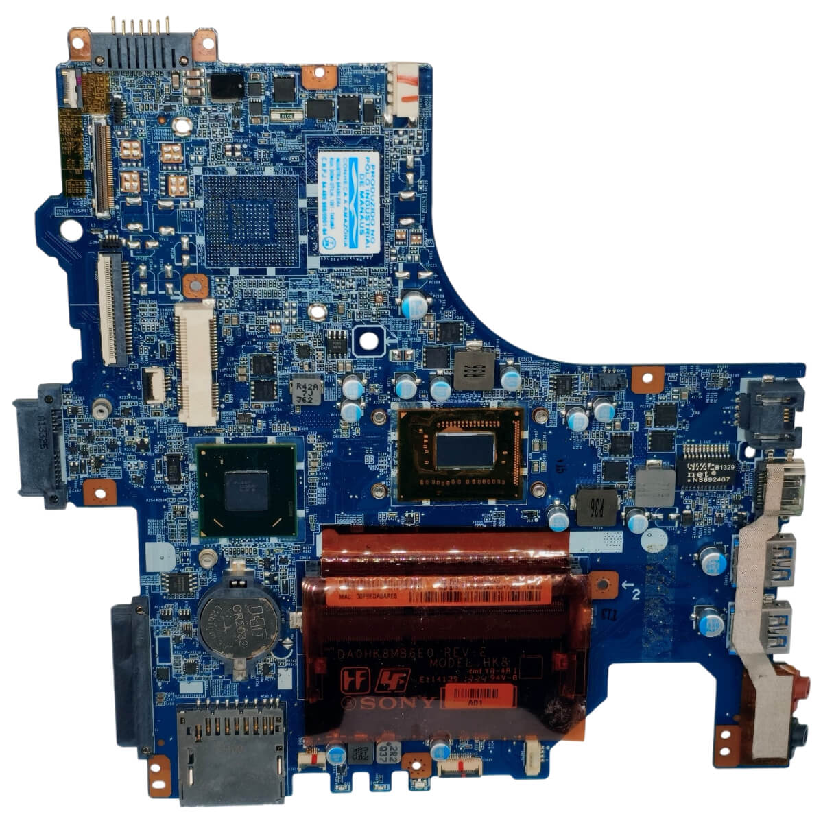 Placa Mãe Notebook Sony Vaio Svf14213cbw Da0hk8mb6e0 Intel i5-3ºGeração Ddr3