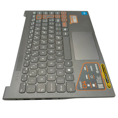 Carcaça Palmrest Teclado PT-BR Positivo Vision C14 C4128A-14 Placa Power Separada