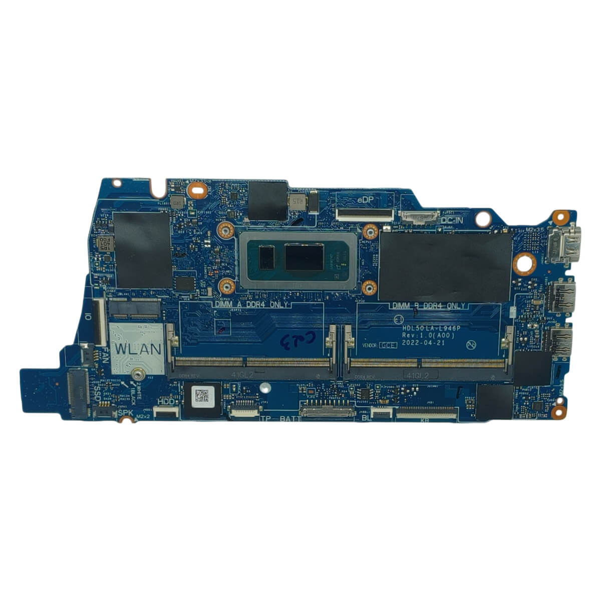 Placa Mãe Dell Inspiron 3520 Vostro 3420 3520 i5-1235U 12ª Geração Sem USB-C Flat IO 34 Pinos HDL50 LA-L946P 03WYCK