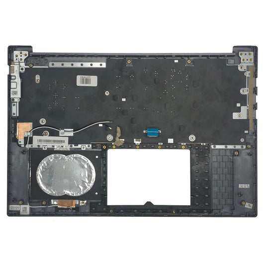 Carcaça Base Com Teclado Pt-br Notebook Samsung Np550xda Cinza Escuro Com Detalhe Sem Touchpad