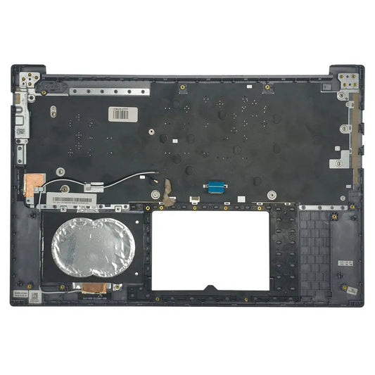 Carcaça Base Com Teclado Pt-br Notebook Samsung Np550xda Cinza Escuro Com Detalhe Sem Touchpad