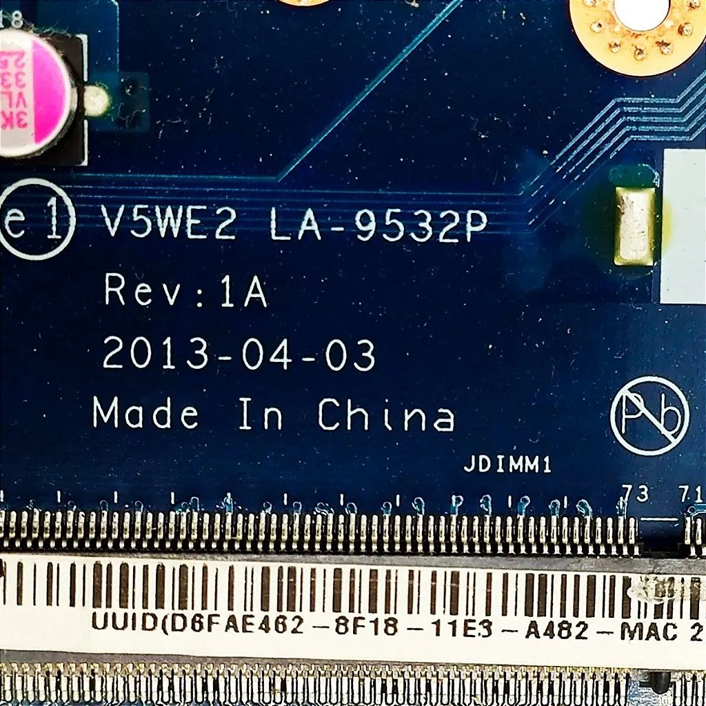 Placa Mãe Notebook Acer Aspire E1-532 E1-572 V5we2 La-9532p Core I5 - Detalhe