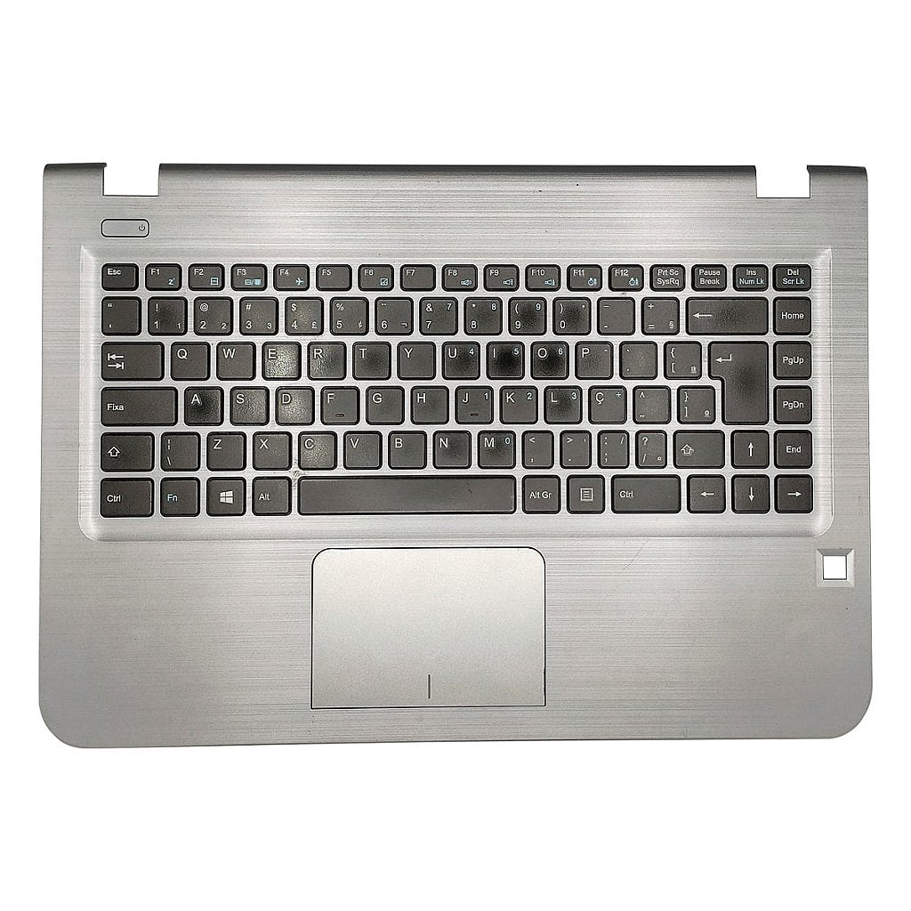 Carcaça Base Superior C/ Teclado Notebook Compaq Cq17 Prata