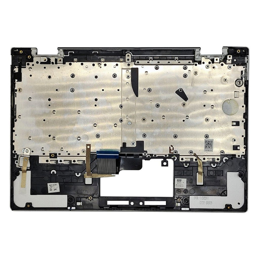 Carcaça Superior Com Teclado Ingles Notebook Lenovo Yoga 720-12ikb Prata Com Furo Biometria