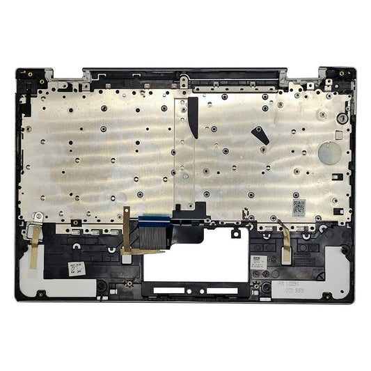 Carcaça Superior Com Teclado Ingles Notebook Lenovo Yoga 720-12ikb Prata Com Furo Biometria