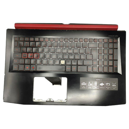 Carcaça Base Com Teclado Notebook Acer Nitro 5 An515-51 ap211000610 Preto e Vermelho com Detalhes