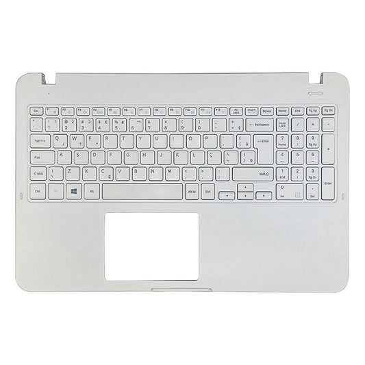 Carcaça Base Superior Com Teclado Notebook Samsung Np350xaa Np350xbe Branco
