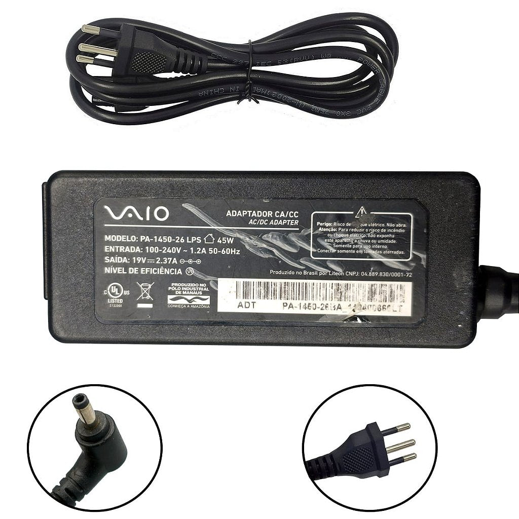 Carregador de Notebook Vaio Fe15 vjfe52f11x Original