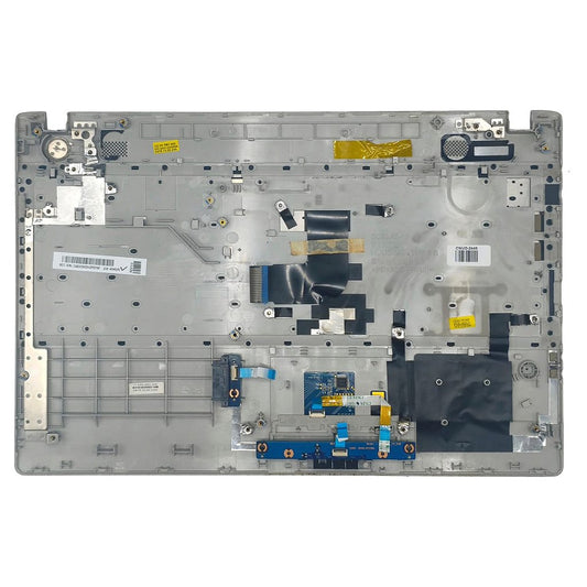 Carcaça Base Superior Com Teclado Pt-br Notebook Samsung Rv511 Com Touchpad Prata com Preto Com Detalhe